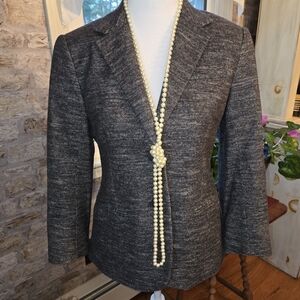 Theory Textured Black and Gray Fabric Size 6